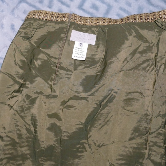 Barneys New York Gold Brocade Pencil Skirt sz 8 - Picture 7 of 8